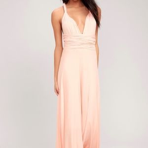 TRICKS OF THE TRADE BLUSH PINK MAXI DRESS LULUS